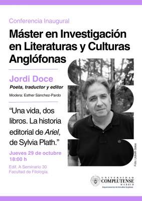 Opening Lecture at the MA in Research in Anglophone Literatures and Cultures
